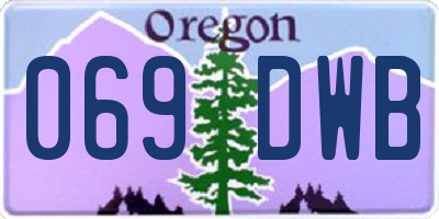 OR license plate 069DWB