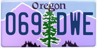 OR license plate 069DWE