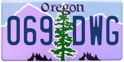 OR license plate 069DWG