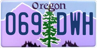 OR license plate 069DWH