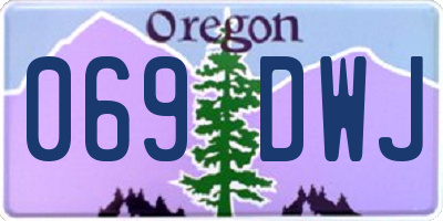 OR license plate 069DWJ