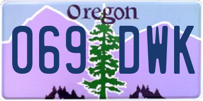 OR license plate 069DWK