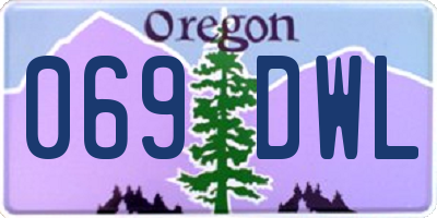 OR license plate 069DWL