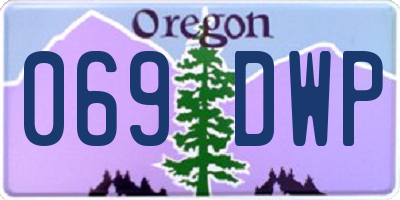 OR license plate 069DWP