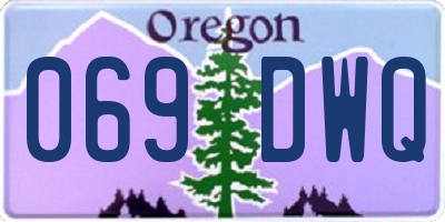 OR license plate 069DWQ