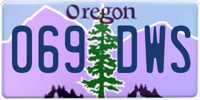 OR license plate 069DWS