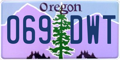 OR license plate 069DWT