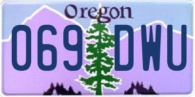 OR license plate 069DWU