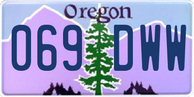 OR license plate 069DWW