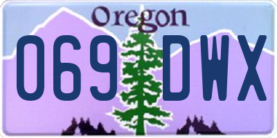 OR license plate 069DWX
