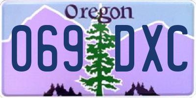 OR license plate 069DXC
