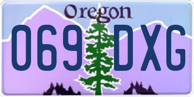OR license plate 069DXG