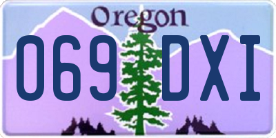 OR license plate 069DXI