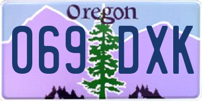 OR license plate 069DXK