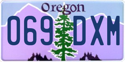 OR license plate 069DXM