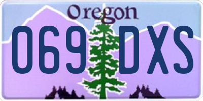 OR license plate 069DXS