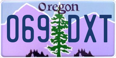 OR license plate 069DXT