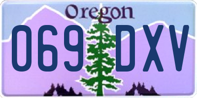 OR license plate 069DXV