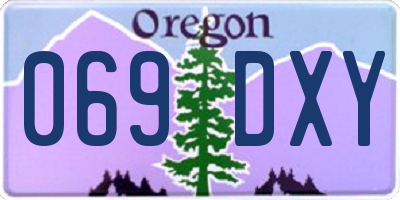 OR license plate 069DXY