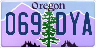 OR license plate 069DYA