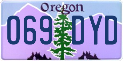 OR license plate 069DYD