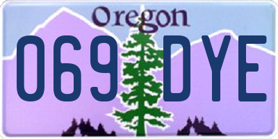OR license plate 069DYE