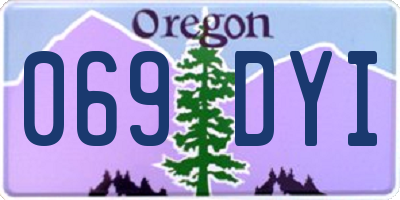 OR license plate 069DYI