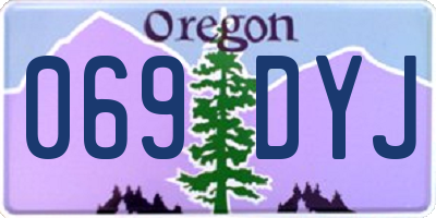 OR license plate 069DYJ