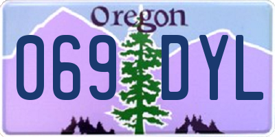 OR license plate 069DYL