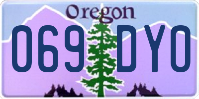 OR license plate 069DYO