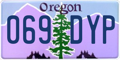 OR license plate 069DYP