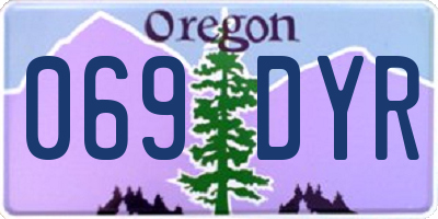OR license plate 069DYR