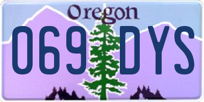 OR license plate 069DYS