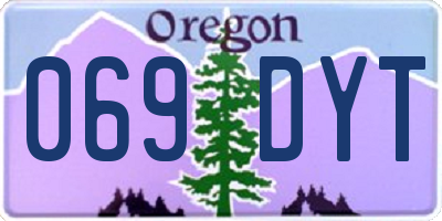 OR license plate 069DYT