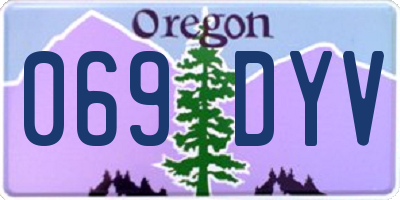 OR license plate 069DYV