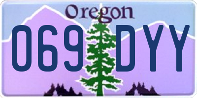 OR license plate 069DYY