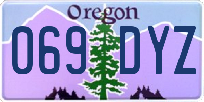 OR license plate 069DYZ