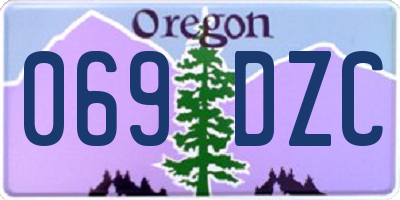 OR license plate 069DZC