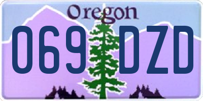OR license plate 069DZD