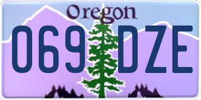 OR license plate 069DZE