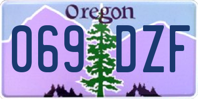 OR license plate 069DZF