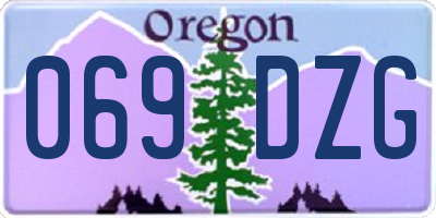 OR license plate 069DZG
