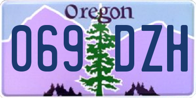 OR license plate 069DZH