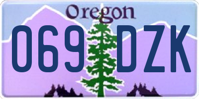OR license plate 069DZK
