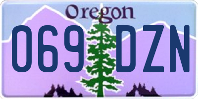 OR license plate 069DZN