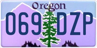 OR license plate 069DZP