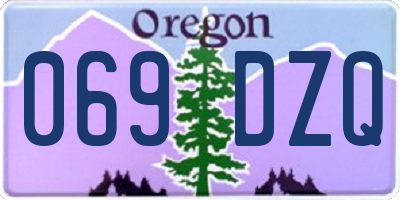 OR license plate 069DZQ