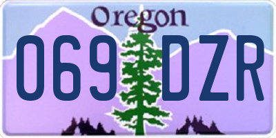 OR license plate 069DZR