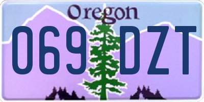 OR license plate 069DZT
