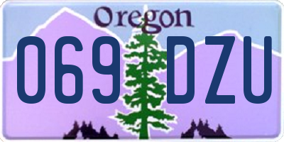 OR license plate 069DZU